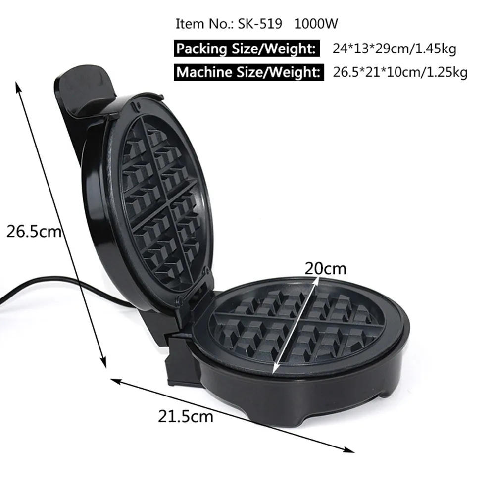 Description Picture 6 of itemMulti-function Electric Waffle Maker, Physical Anti-stick Design, Anti-scald Handle, Suitable for Breakfast, Dessert, Snacks