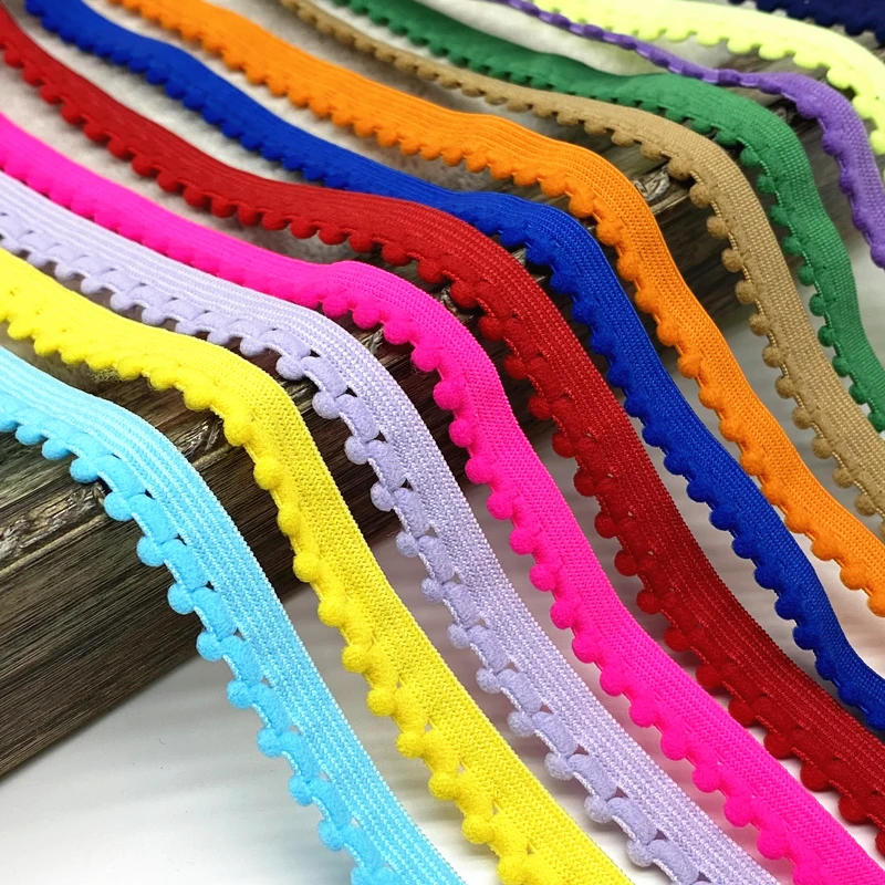 Description Picture 2 of item10mm Elastic Band Nylon  Ribbon Underwear straps Bra Strap Dress Sewing Lace Trim Garment Accessory Hair Bands DIY