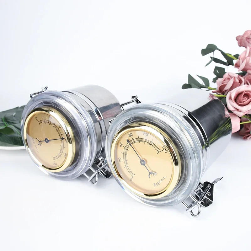 Description Picture 5 of itemStainless Steel Tobacco Humidor Jar Cigar With Humidifier Airproof Pot Seal Moisture Pot Capacity Storage Smoking Accessories