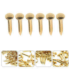 100 Pcs Brass Nails Copper Fixing Home for Hanging Furniture Accesories Picture Round Head Decorative