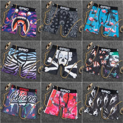 1Pcs Sexy Men Underwear Boxers Men's Panties Lingerie Breathable Printed Underpants Male Plus Size Man Boxers Briefs Mens Trunks