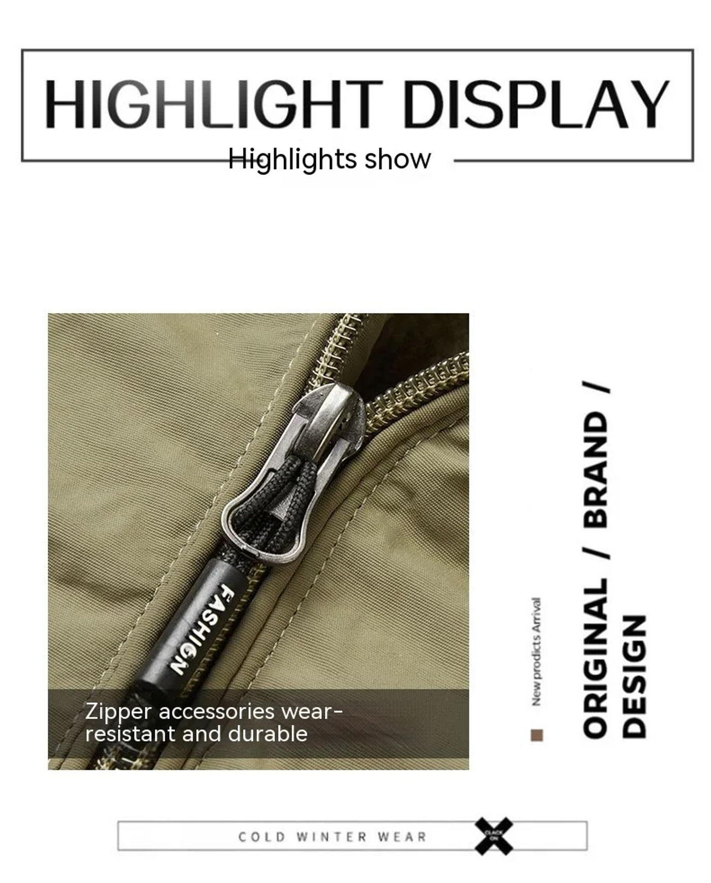 Description Picture 6 of itemWindbreak Men's Cold Coat for Winter Padded Jacket Men Warm Army Green Plush Men's Winter Jackets Free Shipping Coats Man Hot