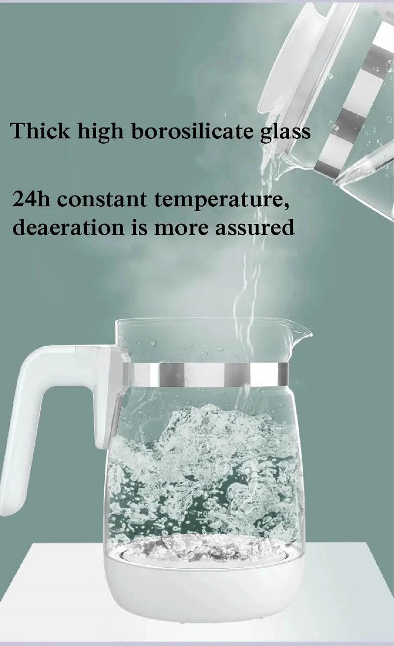 Description Picture 6 of item1200ml Smart Constant Temperature Milk Regulator Glass Kettle Baby Milk Powder Electric Kettle Multifunctional Milk Warmer 220V