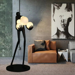 Nordic Modern Figurative Sculpture Floor Lamp Decor Figure for Showroom Hotel Living Room Villa Hall Ornament Light