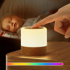 Night Light with Remote Control Rechargeable Bedside Touch LED Lamp Dimmable Mini NightLights Portable Table Lamp for Bedrooms
