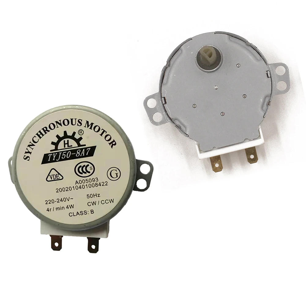 Description Picture 3 of item4pcs/ Microwave Oven Tray Motor 220-240V 4W 50Hz CW/CCW Microwave Turntable Synchronous Motor for Air Blower TYJ50-8A7 49TYZ-A2