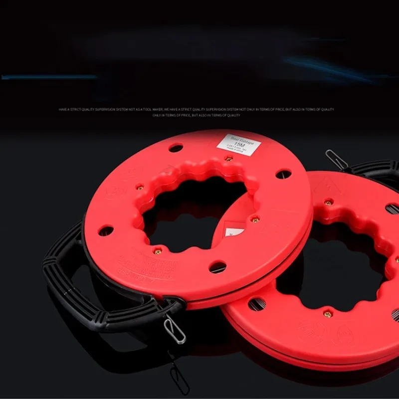 Description Picture 2 of itemPortable Electrician Wall Pipe Iron Wire Strip Roll Box Electrician Storage Wiring Tool wire puller