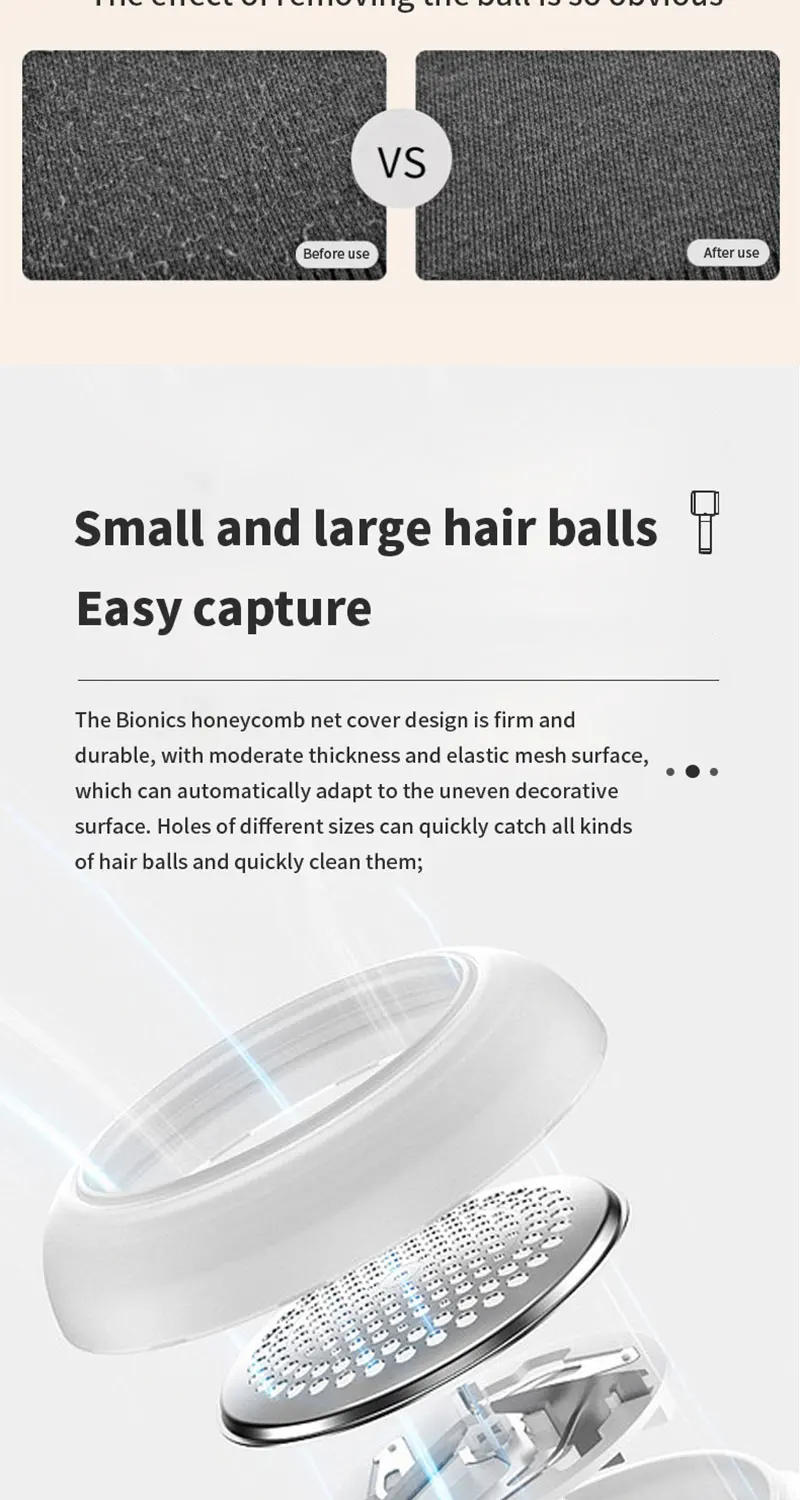 Description Picture 6 of itemXiaomi Portable Electric Remove Sweater Pilling Machine Clothes Fabric Shaver Hair Ball Trimmer Lint Fuzz Shaver Shaving Machine