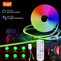 RGB WIFI Neon LED Strip Lights Waterproof Flexible Tape Strip App Remote Control Home & Bedroom Outdoor Decoration 44Key