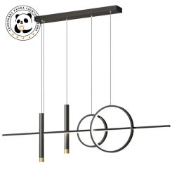 Modern Minimalist Pendant Lights Personality Metallic Luster Restaurant Bar Counter Hanglamp Woonkamer Long Strip Interior Decor
