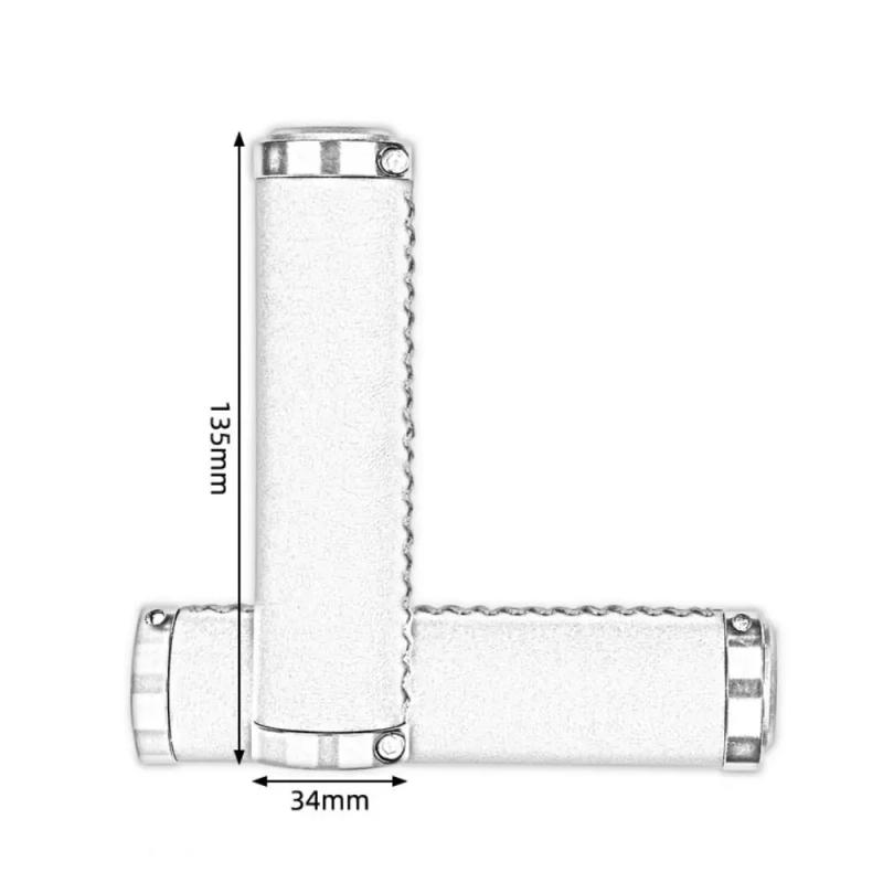 Description Picture 2 of itemHigh Quality PU Leather Bicycle Handlebar Grips 8 Colors Anti-slip Bike Handle Grip Mountain Bike Grips