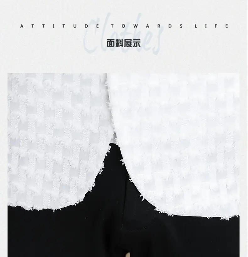 Description Picture 4 of itemSummer Quarter Sleeved Suit Jacket for Men's Thin Casual Business Blazers Hollow Out Sexy Stage Performance Hairstylist Coats