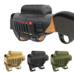 Rifle Stock Buttstock Cheek Rest Pouch With Ammo Shell Carrier Holder Outdoor Hunting Gun Accessories Bullet Bag