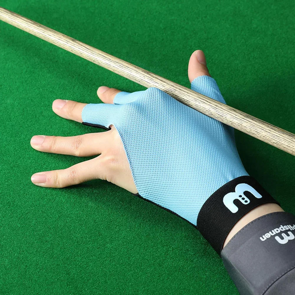 Description Picture 6 of item1Pc Billiards Glove Left Hand Three Finger Snooker Billiard Glove Non Slip Elasticity Billiard Training Gloves Accessories