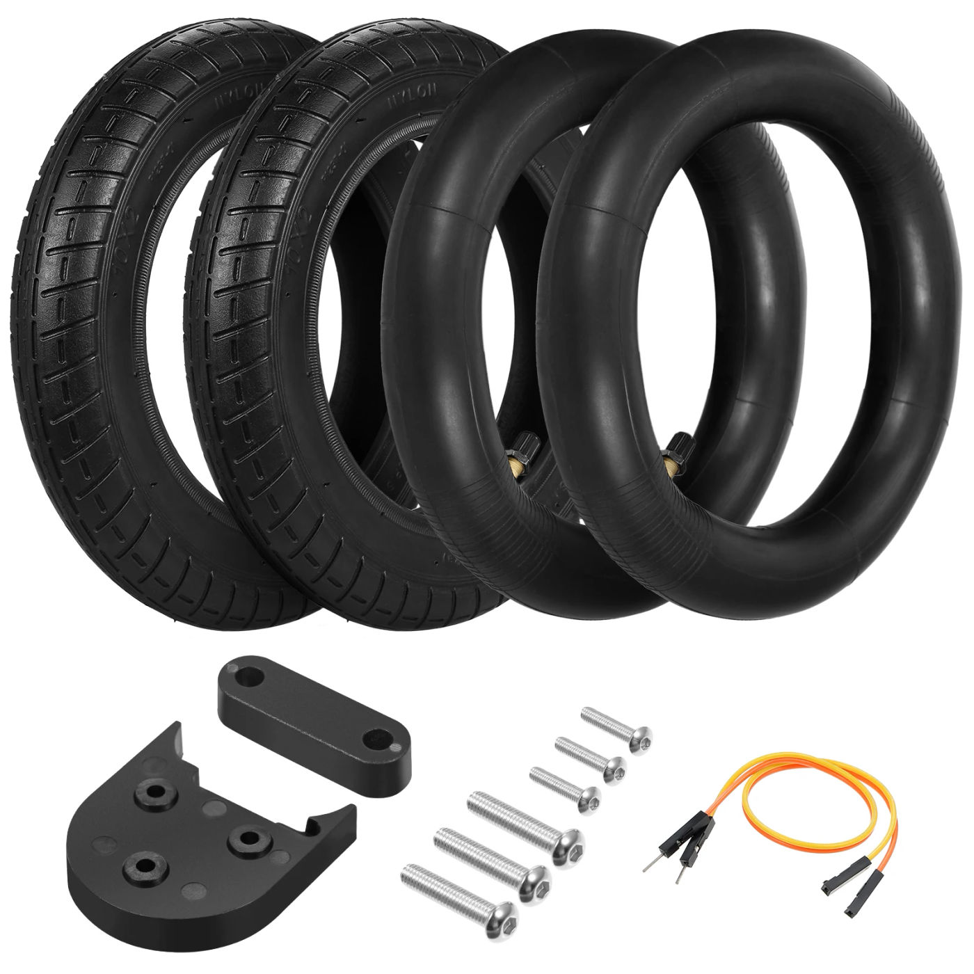Description Picture 3 of item10 X 2.0 Inch Inflatable Inner Tube Outer Tire Wheel Set with Mudguard Spacer Kickstand Spacer Replacement for Xiaomi M365