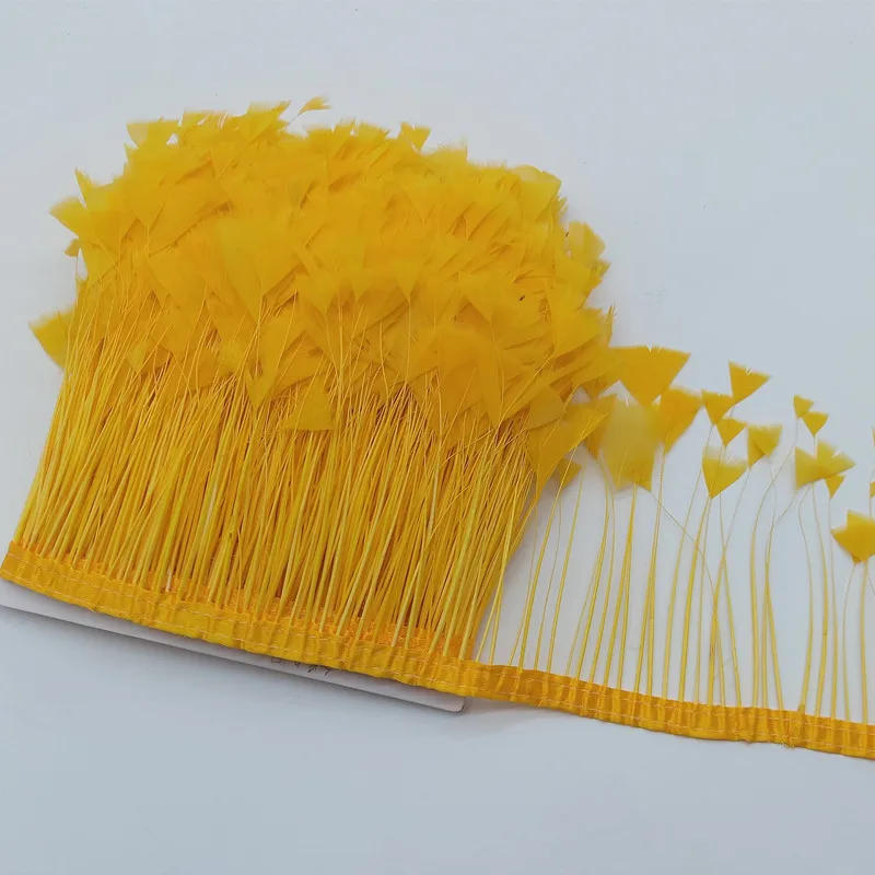 Description Picture 6 of item1yards Colored Turkey Feathers on Tape, Tassel Fringe Trim for Top Dress, Needlework Accessory, Dream Catcher, 10-15cm,