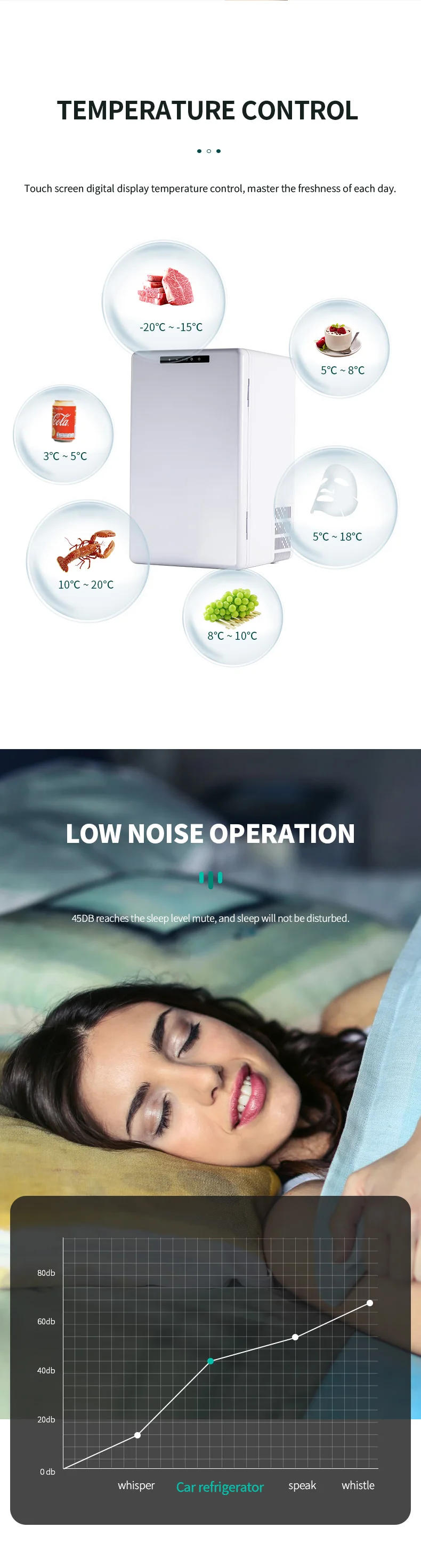 Description Picture 6 of itemPortable Car Refrigerator, Dual-zone Temperature Control for High Efficiency and Energy Saving, Car Battery Protection System