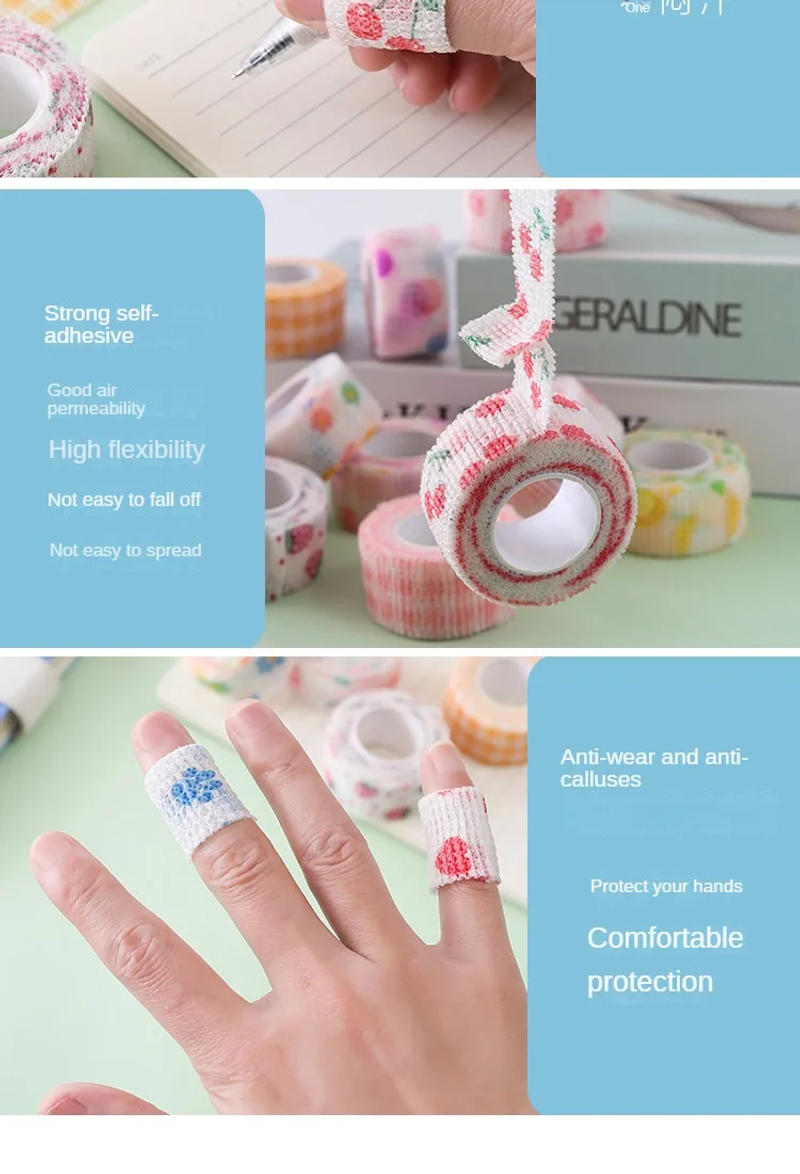 Description Picture 6 of item5pcs/lot Flex Nail Finger Protection Bandage Star Heart Roll Tape Wrap Breathable Protective Self-adhesive Bandage Manicure Tool