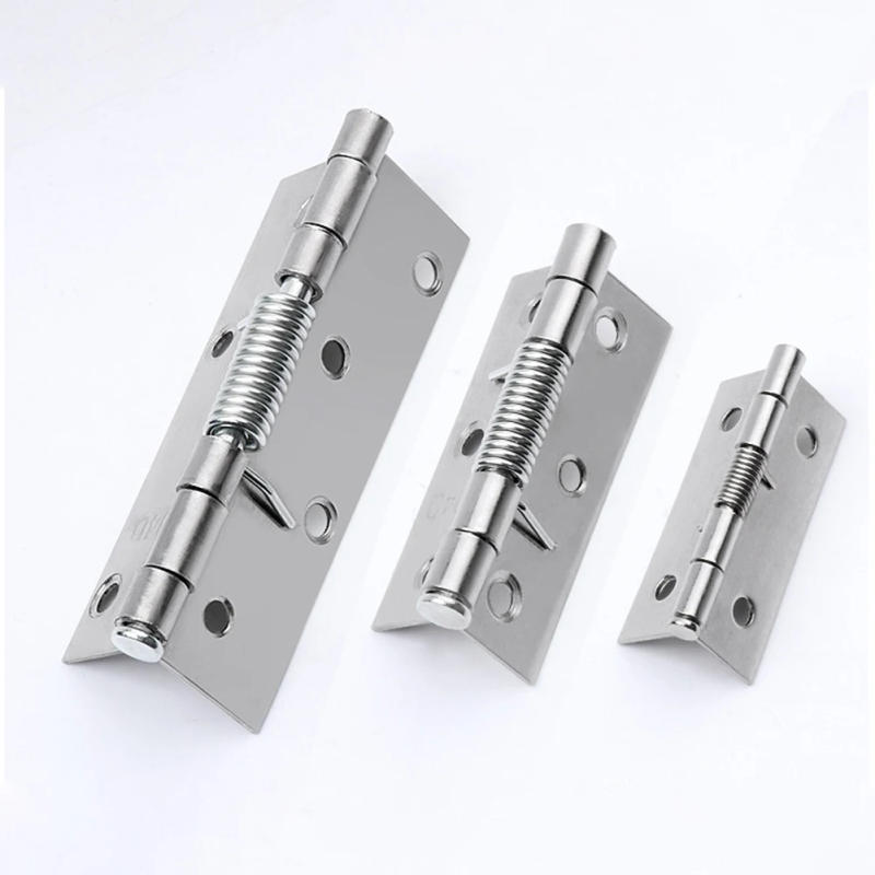 Description Picture 3 of item2pcs Self Closing Spring Door Hinge Stainless Steel Hinge For Cabinets Door Closer Automatic Rebound Hinge Furniture Hardware