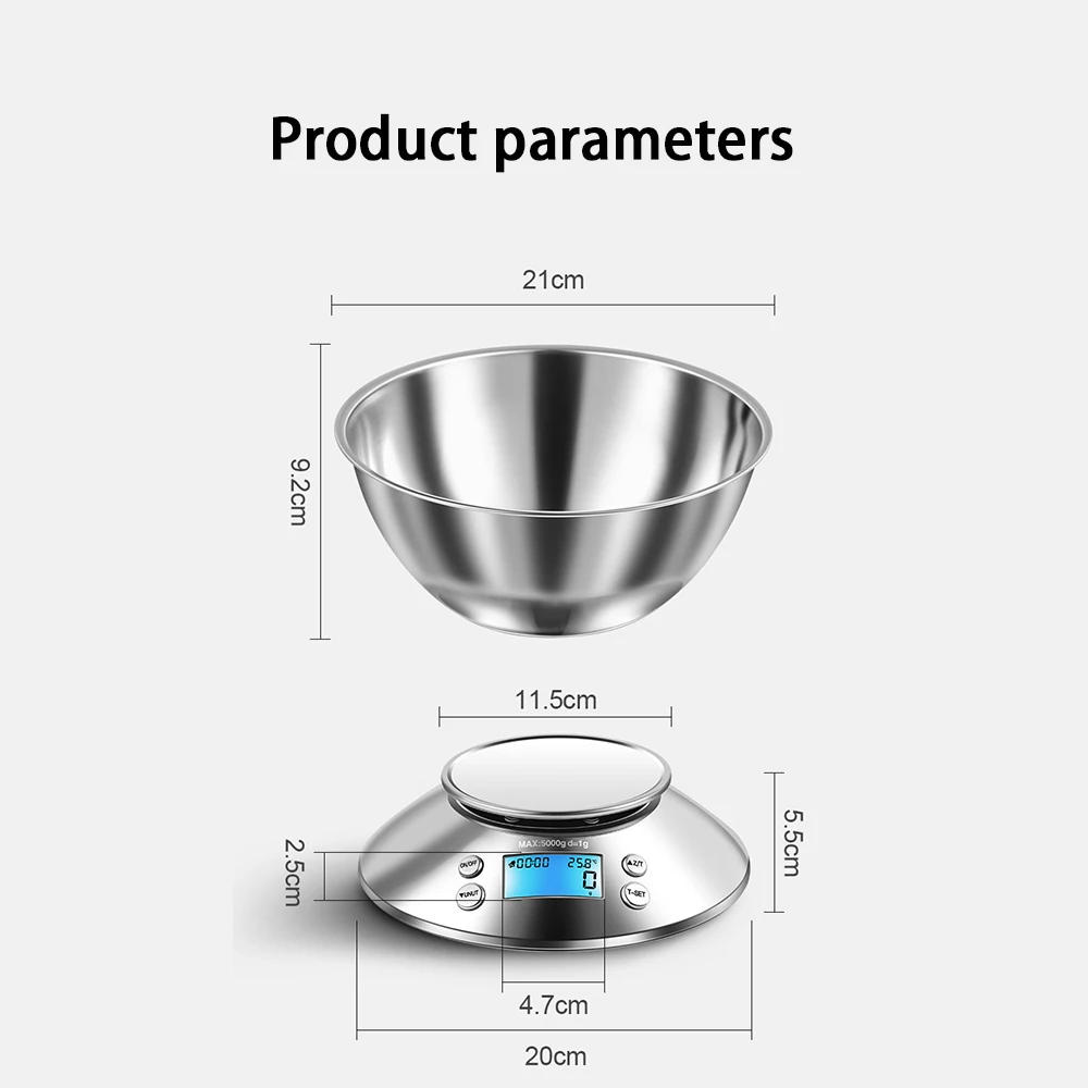 Description Picture 4 of itemDigital Kitchen Scale High Precision - Food Detachable Timing Stainless Steel Scale - for Slimming Baking Cooking
