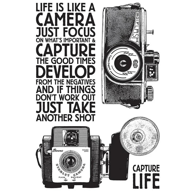 Description Picture 3 of itemNew Retro Camera Pattern Transparent Stamps For DIY Making English Words Greeting Card Scrapbooking No Metal Cutting Dies