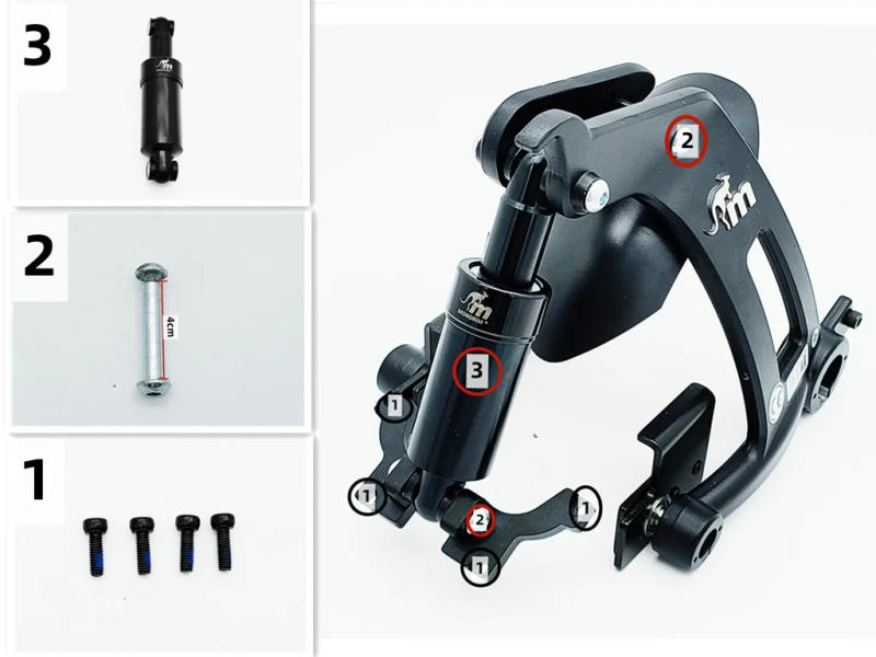 Description Picture 2 of itemMonorim Genuine Rear Suspension Kit Parts For Ninebot Max G30 G30D G30LP Monorim Rear Shock Absorber Accessories