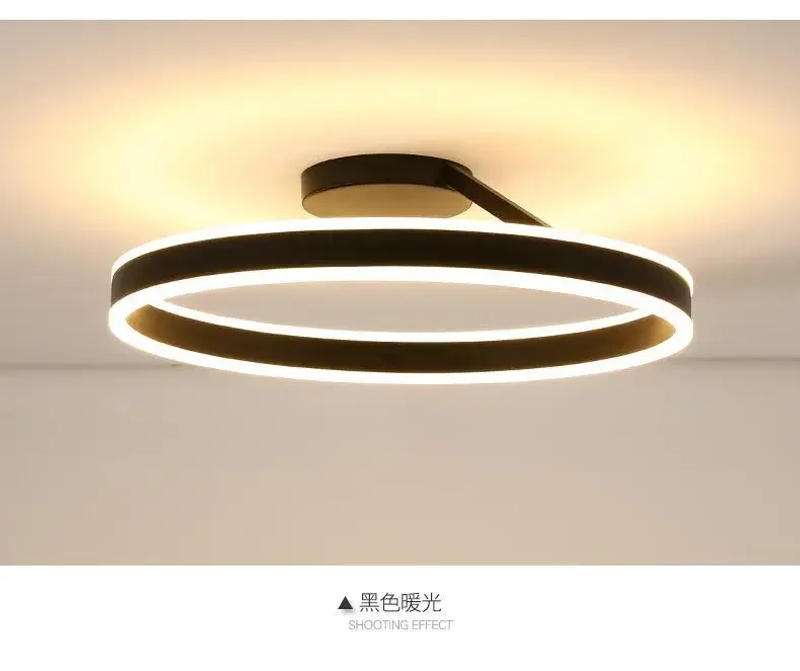 Description Picture 4 of itemNordic Ring Ceiling Chandelier Minimalist Dimming for Track Dining Living Room Center Table Bedroom Pendant Light Luster Fixture