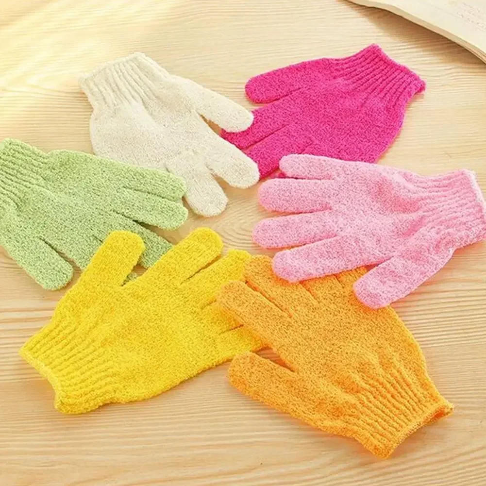 Description Picture 5 of item1pair Body Cleaning Washcloth Soft Brush Home Hotel Bathroom Shower Ball Back Scrubber Set Exfoliating Skin Towel Bath Gloves
