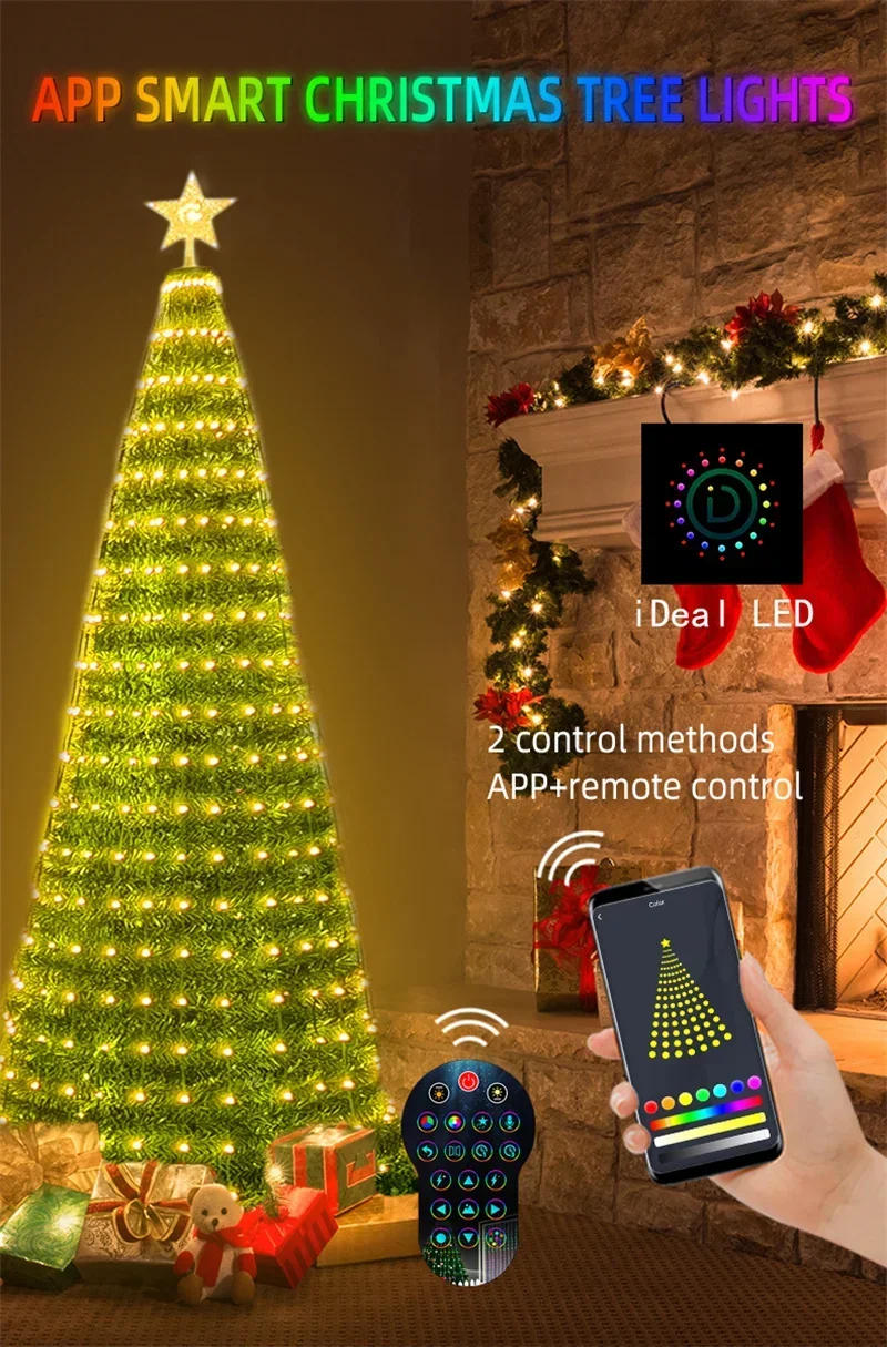 Description Picture 3 of itemSmart Christmas Tree Garland LED Fairy String Lights App Control DIY Picture Display Outdoor Wedding Party Christmas for Home