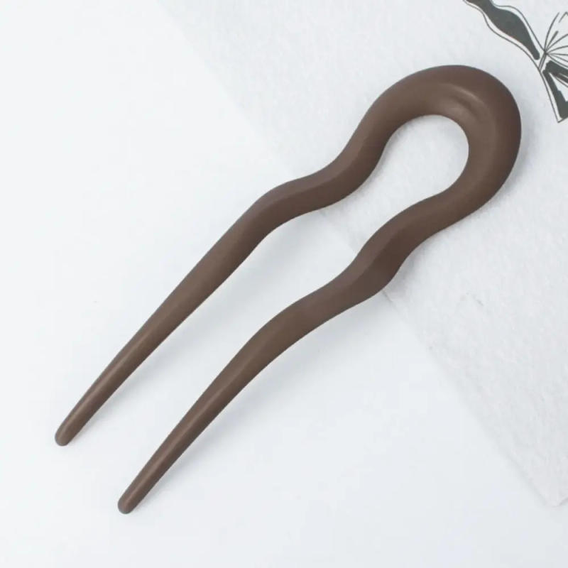 Description Picture 6 of itemDull Polish U Shaped Hairpin Fashion Wavy U-clamp Hair Stick Stoving Varnish Headwear Hair Pin Hairstyle Accessory