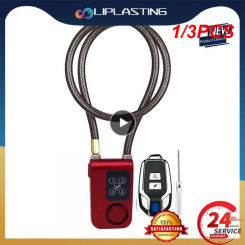 1/3PCS Smart Alarm Lock Anti-Theft Chain For Bike Gate APP Wireless Remote Control Blue Electric Door Spiral Four-digit
