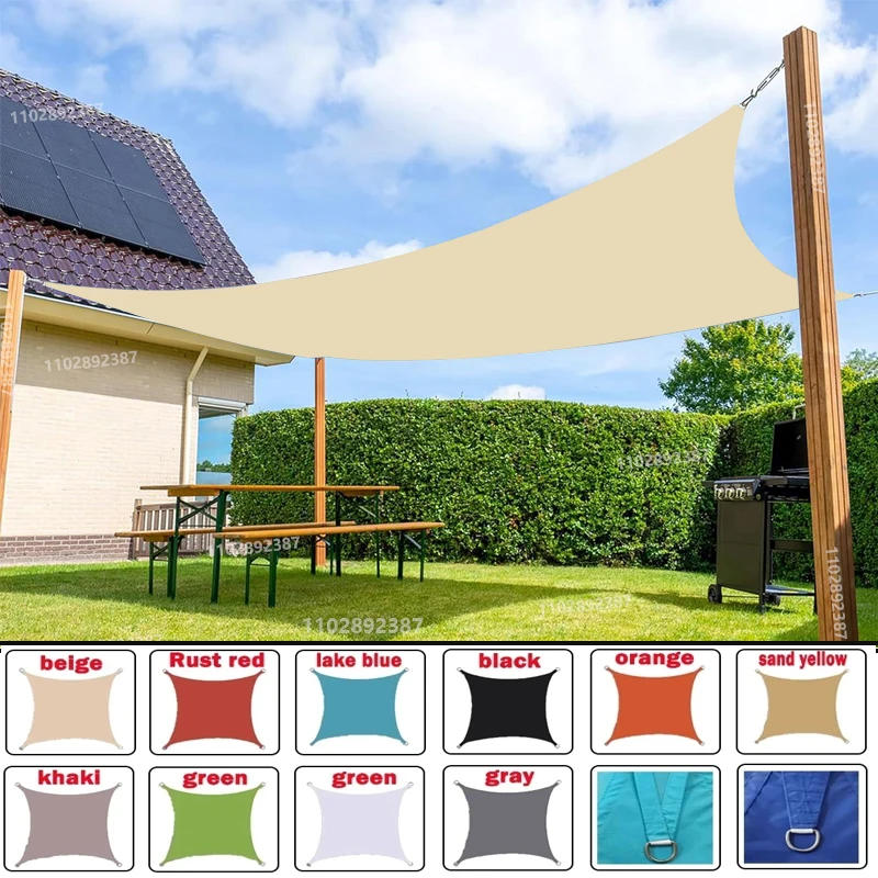 Description Picture 2 of itemOutdoor Awnings Waterproof Sun Shade Sail Garden Canopi For Terrace Car Canvas Awning Rectangle Pool Sun-Shelter Sunshade Sail