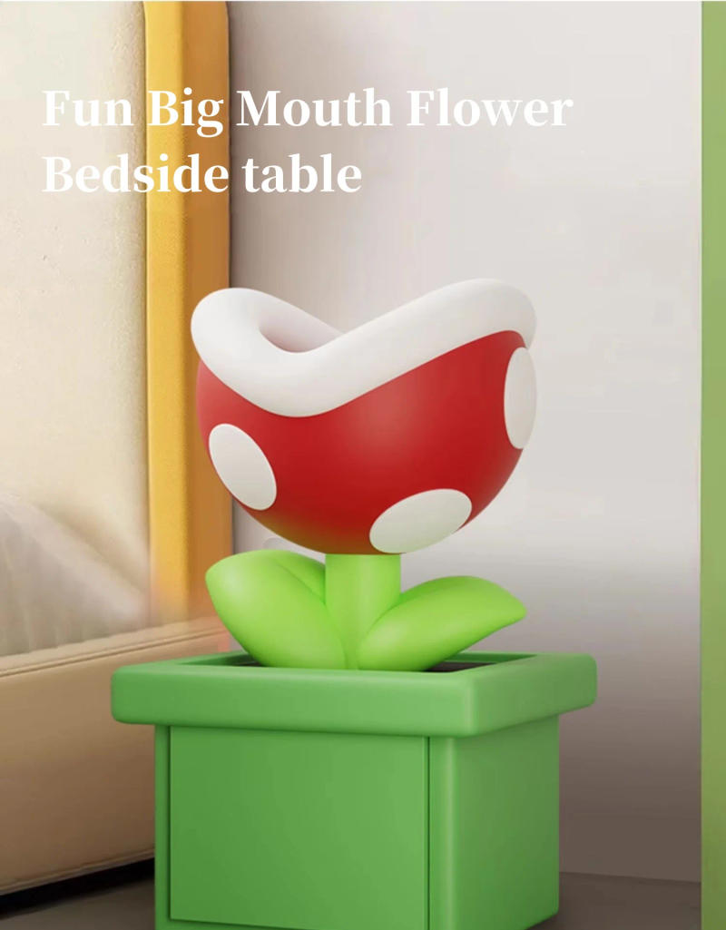 Description Picture 3 of itemCreative Bedside Table, Cartoon Big Mouth Flower Storage Cabinet, Home, Bedroom, Children's Room Furniture, Bedside Storage Rack