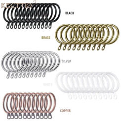 Metal Curtain Rings, Hanging Hooks for Curtains, Rods, Pole Voile, Heavy Duty Rings, 6Pcs, 96Pcs