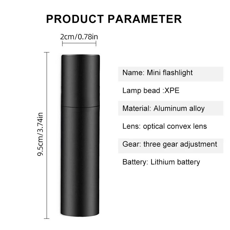 Description Picture 3 of itemMini Telescopic Zoom Flashlight Portable 3 Mode Torch Rechargable Pocket Flashlight Outdoor Night Emergency Camping Torch Lamp