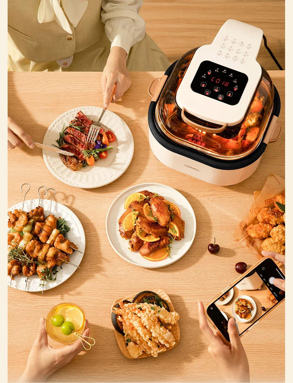 Description Picture 4 of itemAir Fryer Home Integrated Fryer Light Fat Low Oil Frying Multifunction Electric Oven Kitchen Technology  bear air fryer