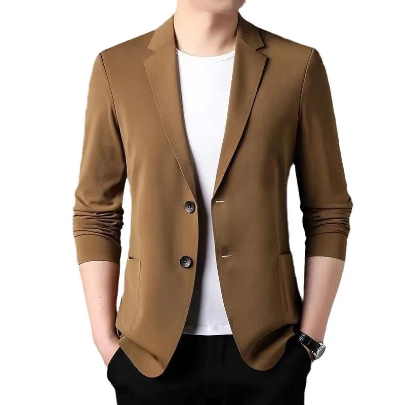 Description Picture 4 of itemSummer men's casual small suit ice thin single Western business top new solid color sun protection suit jacket men's coat