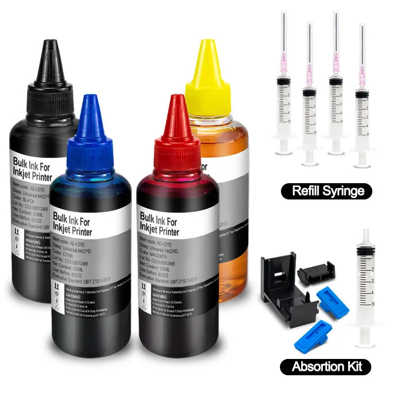 Description Picture 2 of itemALIZEO Universal Refill Ink Kit for Epson for Canon for HP for Brother Printer CISS Ink refillable printers dye Ink