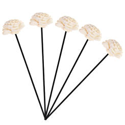 5 Pcs Incense Sticks Rattan Dried Flowers Diffuser Fragrance Aroma Black Reeds Scent for