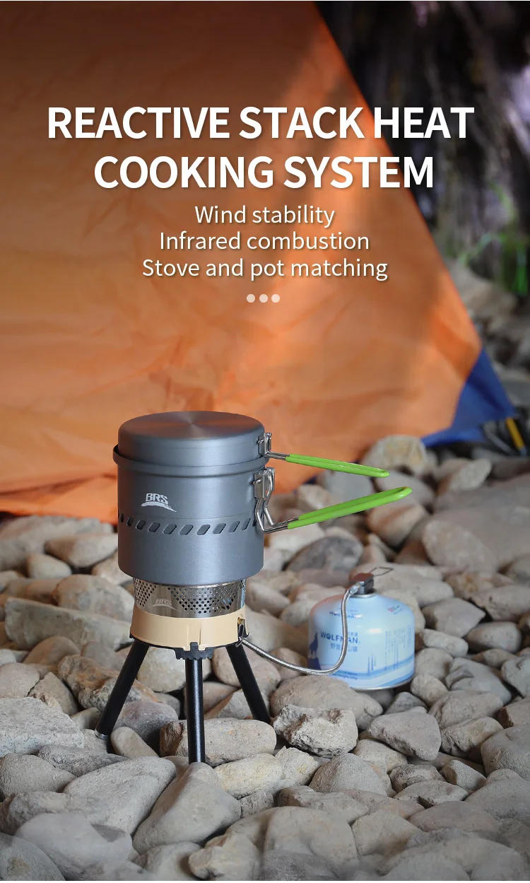 Description Picture 4 of itemBRS REACTOR Pot and Stove Combine Camping Cookware Set with Quick Heat Technology