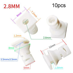 10pcs Cable Gland Rubber Case Joint 2.8-5.6mm Black White Cable Locking Connector Strain Relief Cord Power Tools Cable Sleeves