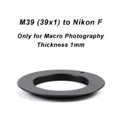 M39-Nikon Only For Macro M39 (39x1) lens - Nikon F Mount Adapter Ring M39-F M39-Nik M39-AI for Nikon D6 D800 D850 D7100 etc.