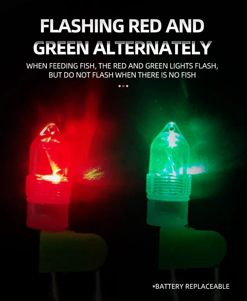 Description Picture 6 of itemFishing Tools LED Night Fishing Rod Bite Bait Alarm Light with Twin Bells Ring Indicator Fish Bait Alarm Fishing Accessories