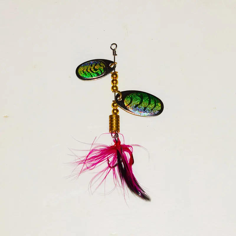 Description Picture 5 of itemFeathered hook fishing bait pesca isca artificial fishing lures spinnerbait fishing tackle accessories spin bait