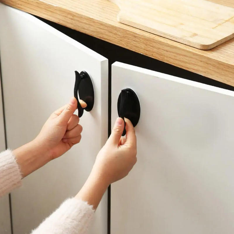 Description Picture 6 of itemModern Simple black white Round Counter Cabinet Door Handles Furniture Cupboard Handle Drawer Hardware Pulls kitchen Door K5L8