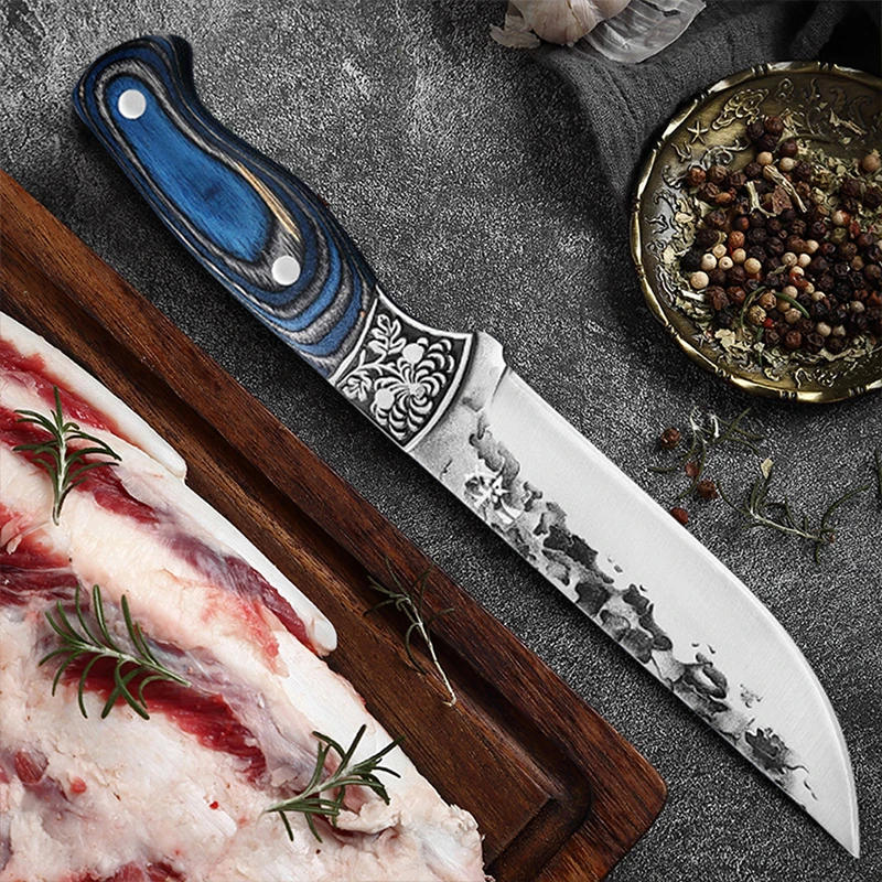 Description Picture 4 of itemProfessional Japanese Kitchen Boning Knife Forged Deboning Slicing Meat Cleaver Chef Fillet Knife for Fishing BBQ Tool