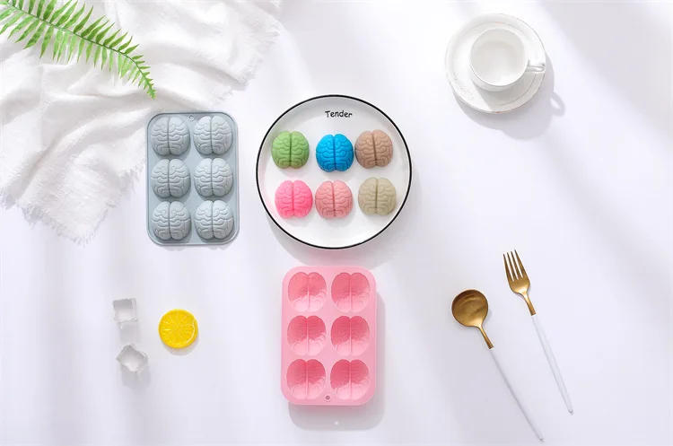 Description Picture 5 of item6 Even Brain Modeling Silicone Mold Handmade Soap Mold Soap Making Supplies Ice Mold
