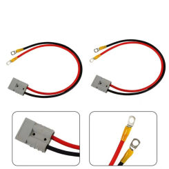 1Pcs 50A Anderson-Plug To Lug 12AWG M8 Terminal Battery Charging Connector Cable 30cm Extension Cord Anderson- Connector