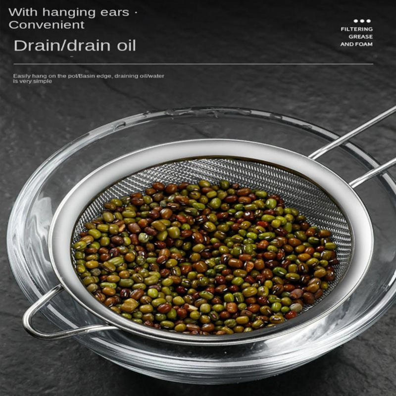 Description Picture 5 of itemStyle in the Kitchen: Set of 3 High-Quality Essential Stainless Steel Fine Mesh Strainer Skimmers - Precise Filtering Kitchen To