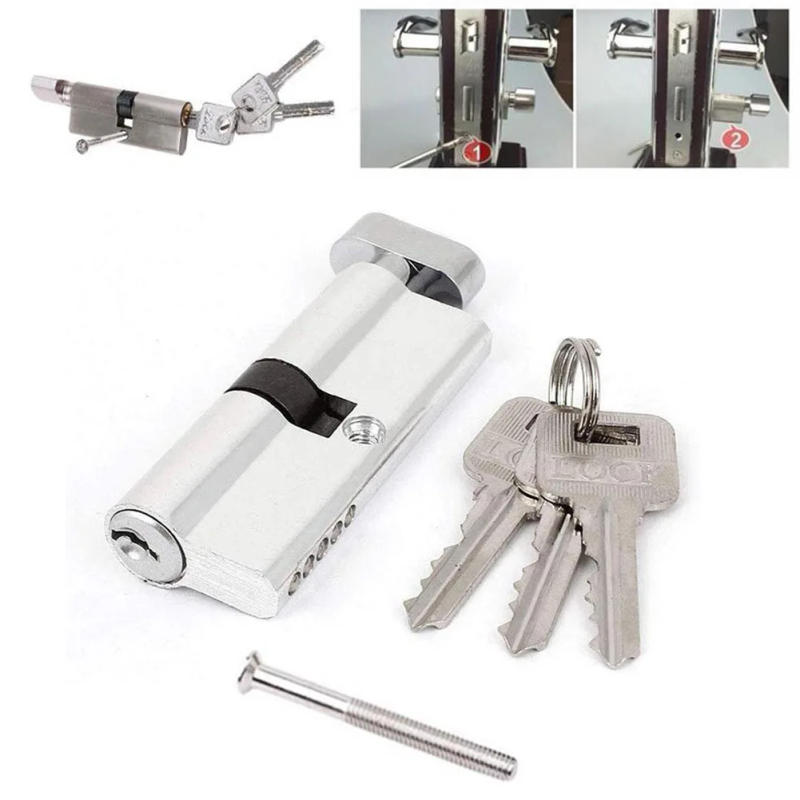Description Picture 3 of itemHigh Quality Brand New Lock Cylinder Accessories Anti Pick Cylinder Euro Silver Thumb Turn With Screw Against Theft